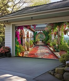 abordables -l.t.home forêt paysage extérieur porte de garage couverture bannière belle grande toile de fond décoration pour extérieur porte de garage maison décorations murales événement fête défilé