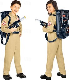 cheap -Ghostbusters Cosplay Cosplay Costume Boys Girls' Movie Cosplay Cosplay Halloween Beige Leotard / Onesie Masquerade Polyester World Book Day Costumes