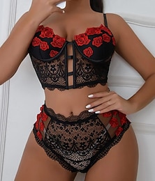 levne -dámské bez zad sexy erotické sexy spodní prádlo sexy body noční prádlo - spandex color block sexy spodní prádlo set home outfits