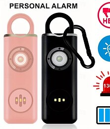 halpa -henkilökohtainen turvahälytin 130 db itsepuolustus sireeni turvahälytin naisille tytölle sos led valolla henkilökohtaiset hälyttimet avaimenperä hälytin ladattava akku