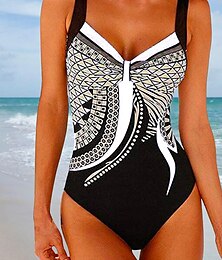 cheap -Women's One Piece Swimsuit Backless Sexy Bodysuit Bathing Suit Stripes Swimwear White Yellow Breathable Quick Dry Lightweight Swimming Surfing Beach Summer