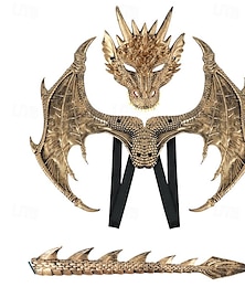 abordables -Dragon Costume de carnaval Ailes Masque Costume de fête Enfant Garçon Fille Fête / Soirée Déguisement Cosplay Soirée Halloween Mascarade Carnaval Le Jour des enfants Mascarade Costume de carnaval