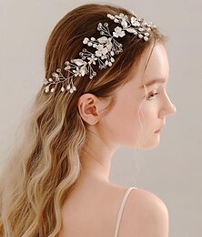 abordables -Diadèmes de la Couronne Bandeaux Coiffe Strass Alliage Mariage cocktail Rétro Vintage Luxe Avec Strass Perle fausse Casque Couvre-chef