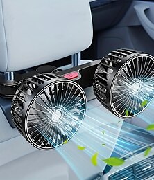 abordables -Ventilateur de Siège Auto – Ventilateur Arrière à Double Tête avec Vent Fort et Rotation à 360° Alimenté par USB