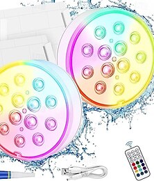 economico -luci sommergibili ricaricabili per piscina, luci a led galleggianti luminose, luci subacquee bellissime rgb per piscina, vasca idromassaggio, spa