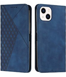 cheap -Phone Case For iPhone 15 Pro Max iPhone 14 13 12 11 Pro Max Mini SE X XR XS Max 8 7 Plus Wallet Case Magnetic with Wrist Strap Kickstand Geometric Pattern TPU PU Leather