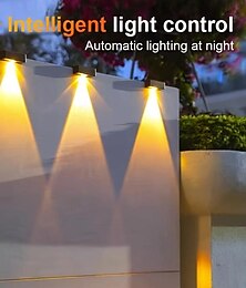 economico -Lampada da parete impermeabile solare ad alta luminosità da 4/8 pezzi, lampada da parete decorativa per recinzione da giardino in cortile