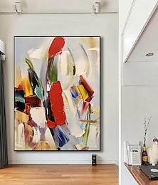 abordables -coloré toile art peinture peint à la main moderne abstrait art acrylique peinture peint à la main mur art abstrait pattle couteau peinture surdimensionné mur art toile grand mur art peintures