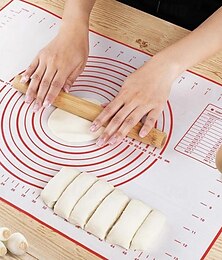 voordelige -oversize 70/60cm 1pcs kneeddeegmat siliconen bakmat pizza cake deegmaker keuken koken grillgadgets bakvormen mat met maat keukendeegrolmat