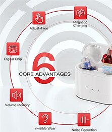 economico -apparecchio acustico ricaricabile con riduzione del rumore invisibile, amplificatore audio per anziani, vano ricaricabile, accessori