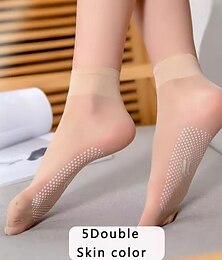 economico -Per donna Squadra di calcio Interni Giornaliero Tinta unica Elastene Fibra acrilica Nylon Semplice Informale Antiscivolo Casuale 5 coppie
