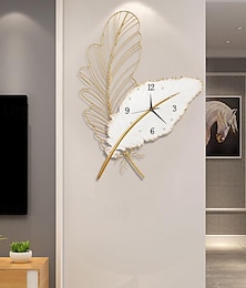 cheap -Feather Wall Clock Living Room Hanging Wall Clock Household TV Wall Decorative Clock 78 * 55 cm