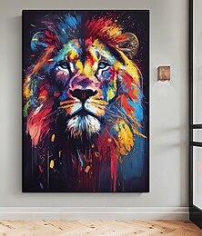 levne -velký lev olejomalba na plátně ručně malovaný tygr abstraktní zvíře obraz na plátně nástěnné umění moderní impresionistický lev umělecká díla obraz do obývacího pokoje stěna ložnice domácí dekorace