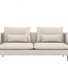 halpa -söderhamn 3 istuttava sohvan päällinen yksivärinen tikattu 100 % puuvillaa slipcovers futon päällinen käsinojilla