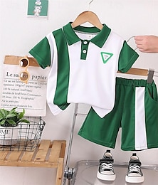 cheap -Boys' Set  Trendy 0-5-year-old Children's Short sleeved Polo Shirt Infant Casual Summer Wear