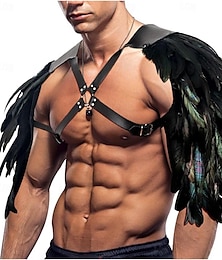 preiswerte -Punk & Gothic Mittelalterlich Renaissance Rüstung Nachthemd Schulterpanzer Krieger Ritter Wikinger Feder Herren Vikinger Fantasie Karneval Maskerade Leistung Party Bühne Erwachsene Schulterpanzer