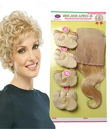 economico -tessuto dei capelli di trama afro-b 13 * 4 pizzo anteriore capelli umani capelli umani vergini 4 pacchi / pacco estensioni dei capelli biondi castani neri dell'onda del corpo