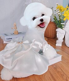 ieftine -îmbrăcăminte nouă pentru animale de companie câine mic câine de pluș rochie de mireasă urși pomeranian fustă subțire pisică fustă prințesă
