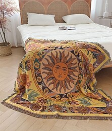 billige -retro sol og måne psykedelisk veggteppe veggteppe soverom bakteppe billedvev 80-talls dekorasjon regnbue sol og måne veggmaleri hippie