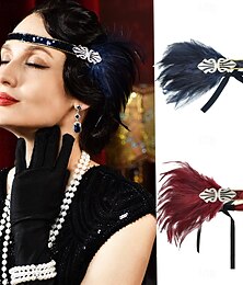economico -Cappelli Fascia per capelli da ballerina charleston Cappelli Retrò vintage Ruggenti anni '20 1920s Pelle Per Il grande Gatsby Ragazza emancipata Cosplay Halloween Carnevale Per donna Bigiotteria