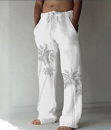 cheap -Men's Trousers Summer Pants Beach Pants Drawstring Elastic Waist Front Pocket Graphic Skull Comfort Soft Casual Daily Fashion Hawaiian 2 3