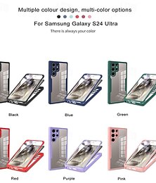 cheap -Phone Case For Samsung Galaxy S24 Ultra Plus S23 Ultra Plus S22 Plus  Ultra A54 A34 A14 A73 A53 A33 A23 A13 Back Cover with Screen Protector Transparent Full Body Protective TPU Acrylic PC