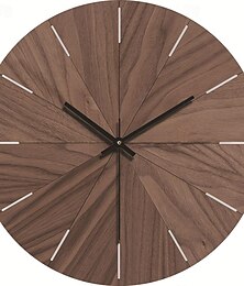 cheap -Wall Clock Simple Modern Design Wooden Clocks for Bedroom Wood Wall Watch Home Decor Silent  Digital Large Wall Clock Kitchen Solid Wood Wall Clock Mute Clock Living Room Home Office Quartz 30 cm
