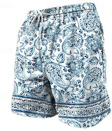 economico -Per uomo Paisley Costumi da bagno Pantaloncini da mare Pantaloncini da Surf Misura del girovita medio Vacanza Hawaiano Stile Resort Vacanza Ferie Spiaggia Coulisse con fodera in rete Elastico in vita