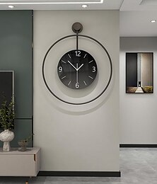 billiga -väggklocka modern tyst väggklocka dekor modern väggklocka icke-tickande väggklocka metall dekorativ för kök hemmakontor vardagsrum sovrum dekor klocka 50 60 cm