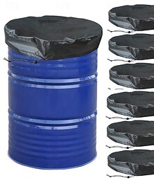 levne -Ochranný kryt chemického bubnu a sudu na dešťovou vodu - ochrana proti prachu a dešti z oxfordské tkaniny pro kulaté a kompozitní sudy, zajišťující dlouhou životnost