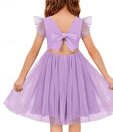 cheap -Toddler Tutu Dress Little Girls Summer Tulle Backless Party Birthday Cotton Dresses 2-6Y