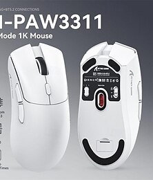 Χαμηλού Κόστους -attack shark r1 18000dpi ασύρματο ποντίκι 1000hz σύνδεση τριών λειτουργιών paw3311macro gaming ποντίκι