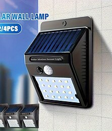 economico -Lampada da parete con sensore di movimento solare 20 LED a tre modalità di funzionamento Luce esterna impermeabile IP65 per garage, recinzione da giardino