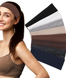 levne -čelenky pro ženy, elastické protiskluzové gumičky do vlasů cvičební čelenky pro ženy měkká bavlněná tkanina sportovní čelenka na běžeckou jógu každodenní cvičení