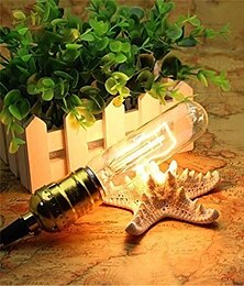 baratos -6 peças 40w vintage edison lâmpadas t10 e27/e14 regulável incandescente industrial lâmpada antiga retro luz ac220-240v para casa
