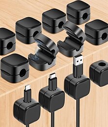 economico -12 clip magnetiche per organizzare i cavi – portacavi compatti per USB, tipo C, Lightning – cubi per la gestione dei cavi da scrivania