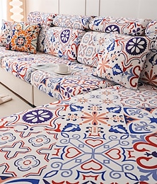 voordelige -magische bankhoes stretch bank zitbank kussen hoezen boho stijl, antislip meubelbeschermer voor sectionele 1/2/3/4 stoelhoes, l-vormige bankhoezen, chaise lounge bank hoes