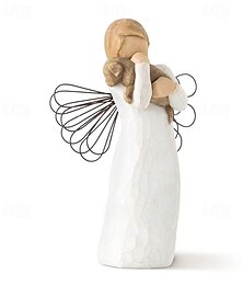 cheap -Willow Tree Angel of Friendship for Those who Share The Spirit of Friendship Angel Carrying Dog as Reminder of Loyal Pets and Friends Present and Past Sculpted Hand-Painted Angel