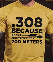 cheap -Graphic Slogan Gun Retro Vintage Casual Street Style Men's 3D Print T shirt Tee Sports Outdoor Holiday Going out T shirt Black Yellow Blue Short Sleeve Crew Neck Shirt Spring & Summer Clothing Apparel