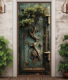 levne -old vintage door door kryty dveře gobelín dveřní záclona dekorace pozadí dveřní banner pro přední dveře statek dovolená party výzdoba zásoby