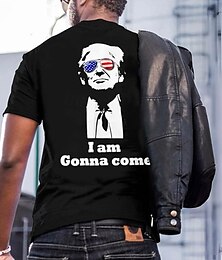 cheap -I Am Gonna Come Trump Daily Designer Retro Vintage Men's 3D Print T shirt Tee Sports Outdoor Holiday Going out T shirt Black Burgundy Navy Blue Short Sleeve Crew Neck Shirt Spring & Summer Clothing