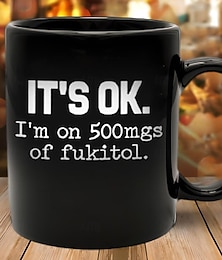 billiga -grafiska bokstäver daglig designer retro vintage mugg, keramisk rolig kaffemugg svart, fars dag present 1,2oz/330ml
