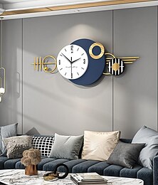 billiga -stor väggklocka för vardagsrumsinredning modern minimalistisk väggklocka tyst icke-tickande för kontor skola hem kök matsal badrum batteridriven 82*32cm 100*42cm