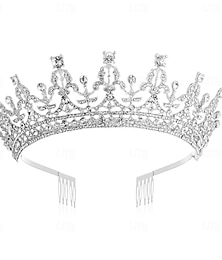 abordables -Couronne de reine de luxe, banquet de mariage, couronne de cheveux, diamant d'eau, accessoires pour cheveux, bandeau de mariée