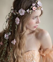 abordables -Floral Princesa Tocados Accesorios Para la Cabeza élfico Mujer Hoja Floral Víspera de Todos los Santos Fiesta / Noche Para la Cabeza