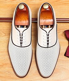 levne -pánské společenské boty perforované hnědé kožené elegantní šněrovací oxford