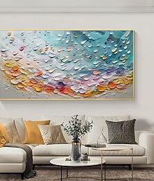 abordables -peinture à l'huile de vague de mer faite à la main peinture au couteau à pattle peinte à la main paysage abstrait horizontal art contemporain peinture de paysage marin toile roulée moderne (sans