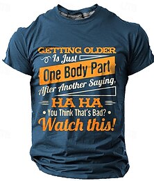 cheap -One Boby Part After Another Saying Vintage Men's 3D Print T shirt Tee Tee Top Sports Outdoor Holiday Going out T shirt Black Navy Blue Army Green Short Sleeve Crew Neck Shirt Spring & Summer