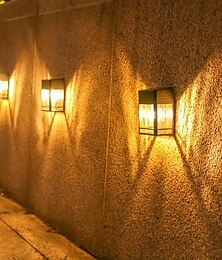 economico -Lampada Da Parete Solare Lampadina Al Tungsteno Lampada Da Notte Solare Impermeabile Per Esterni Cortile Paesaggio Recinzione Passo Portico Decorazione Della Parete Illuminazione