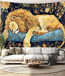 voordelige -slapende leeuw hangend tapijt kunst aan de muur groot tapijt muurschildering decor foto achtergrond deken gordijn thuis slaapkamer woonkamer decoratie